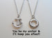 Anchor & Lifesaver Necklace Set -You Be My Anchor I'll Keep You Afloat