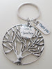 Teacher Appreciation Gifts • "Thank You" Tag, Large Filagree Tree Charm, & #1 Teacher Apple Charm Keychain by JewelryEveryday w/ "Teachers plant seeds that grow forever!" Card