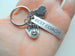 Dad Best Coach Engraved Tag Keychain with Baseball Glove Charm, Fathers Sport Charm Keychain