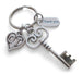 Occupational Therapist Keychain with Key, OT Heart, and Thank You Charm, OT Appreciation Gift