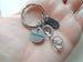 Employee Appreciation Gifts • Optician Charm Keychain with Eye Glasses & "Thank You" Tag by JewelryEveryday w/ "Thanks for being a part of our team" Card