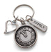 Clock Charm Keychain with Family Tag & Heart Charm, Family Reunion Keychain, Time is Precious