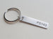 "PS143" Engraved Stainless Steel Keychain Tag, Secret Message Keychain, PS I Love You Message Keychain
