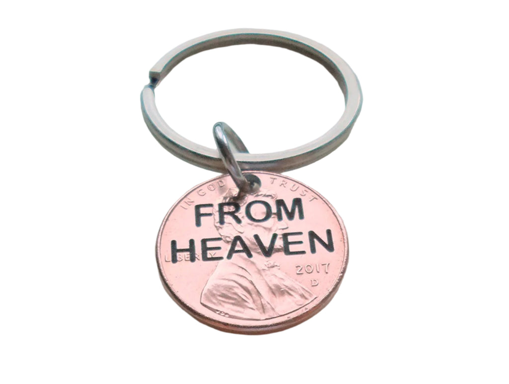 Penny From Heaven Penny Keychain, Engraved Penny Keychain