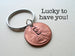 Personalized Large Font Single Letter Initial Custom Penny Keychain