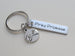 Pinky Promise Charm Keychain With Engraved Rectangle Tag; Couple Keychain, Promise Gift