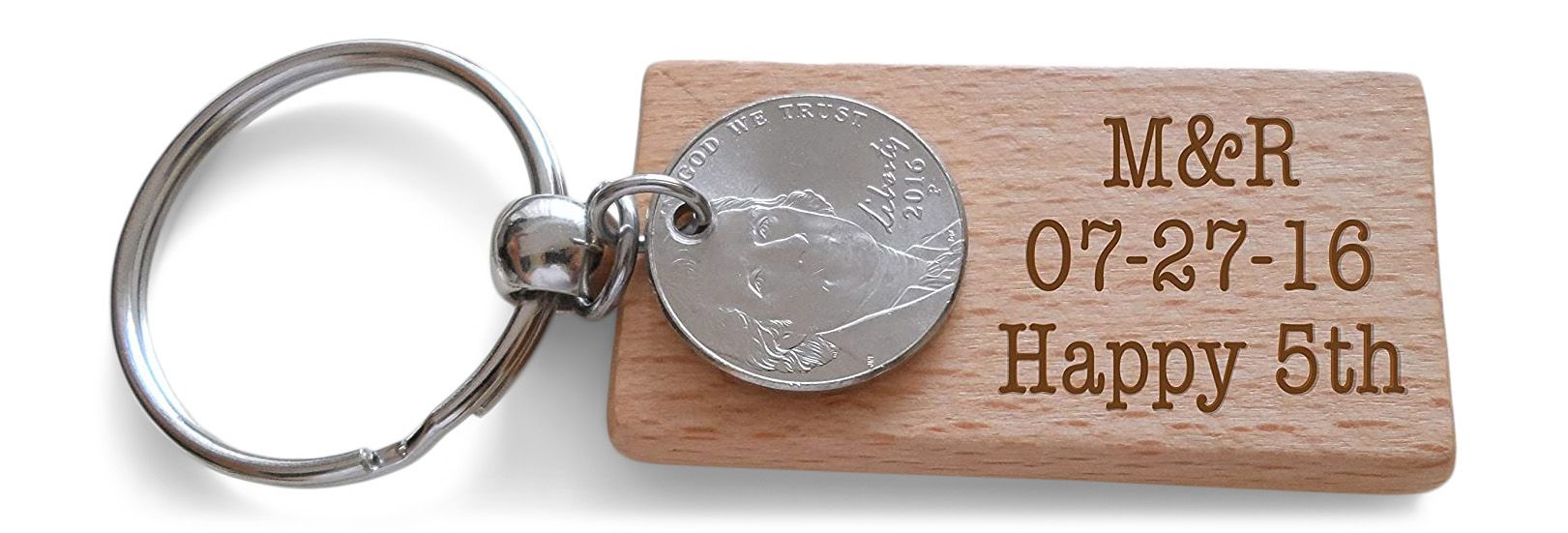 Personalized anniversary keychains on sale