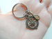 Bronze Compass Keychain with Infinity Charm - I'd Be Lost Without You; Couples Keychain