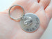 Personalized Pinky Promise Charm Keychain With Engraved Steel Disc Charm; Couple Keychain, Promise Gift