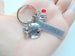 God Gave Me You Keychain With Custom Engraved Tag and Baby Feet Charm