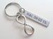 Personalized Infinity Symbol Keychain - You And Me For Infinity; Couples Keychain