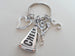 Cheerleader Keychain with Cheer Megaphone and Heart Charm, Gift for Cheerleader or Cheer Coach