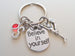 Believe in Yourself and Cheerleader Keychain, Cheerleading Encouragement Gift