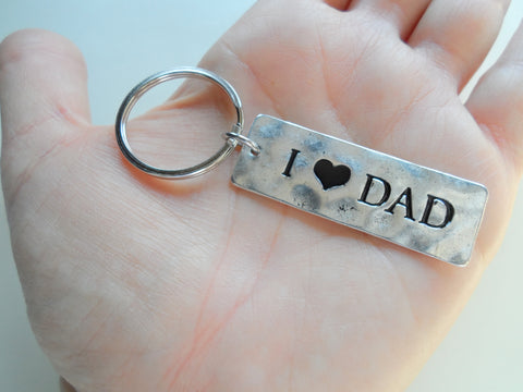 I Heart Dad Tag Keychain - Gift for Dad