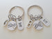 Double BFF Pinky Promise Keychains; Hand Bag Charm, Promise Gift, Best Friends Keychains