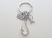 Gone Fishing Fish Hook Keychain with Small Fish Charm
