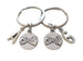 Anniversary Gift | Double Pinky Promise Charm Keychains with Letter Charm Option