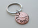Anniversary Gift • Personalized Penny Keychain Stamped with Initials Along Edge & Heart Around the Year by Jewelry Everyday