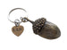 Large Bronze Acorn Keychain - Peter Pan's Kiss; 8 Year Anniversary Gift