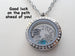 Class of 2023 "Reach for the Stars" Graduate Locket Necklace w/ Graduate Cap, Star, 2023 Disc, and Custom Letter & Birthstone - by Jewelry Everyday