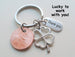 Employee, Volunteer or Teacher Appreciation Keychain, 2024 Penny, Clover Charm, and Thank You Charm Keychain