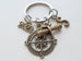Custom Graduation Bronze Compass Charm Keychain with Graduate Scroll Charm, Class of 2022 or 2023 Personalized Graduate Keychain, Gift for Graduate