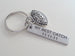 Football Ball Keychain and Steel Tag Custom Engraved, Football Keychain Gift