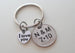 10 Year Anniversary Gift • Dime Keychain w/ I love You Charm by Jewelry Everyday, Custom Options