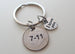 10 Year Anniversary Gift • Dime Keychain w/ I love You Charm by Jewelry Everyday, Custom Options