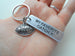 Aluminum Keychain Tag with Football Charm, Tag Engraved with "My Favorite Catch"; Couples Keychain, Personalized Option