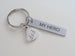 Dad "My Hero" Keychain, Engraved Steel Tag Keychain Gift for Dad