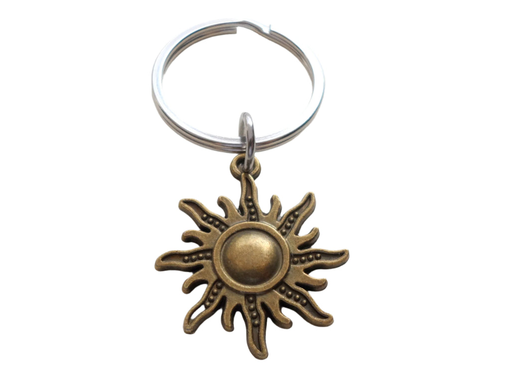 Bronze Sunshine Keychain - You Are The Light Of My Life; Couples Keychain