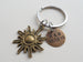 Bronze Sunshine Keychain - You Are The Light Of My Life; Couples Keychain