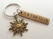 Bronze Sunshine Keychain - You Are The Light Of My Life; Couples Keychain