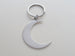 Large Moon Keychain - Love You To The Moon And Back; Couples Keychain