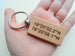 Wood Keychain Engraved with "1,826 Days, Happy 5th"; 5 Year Anniversary Couples Keychain