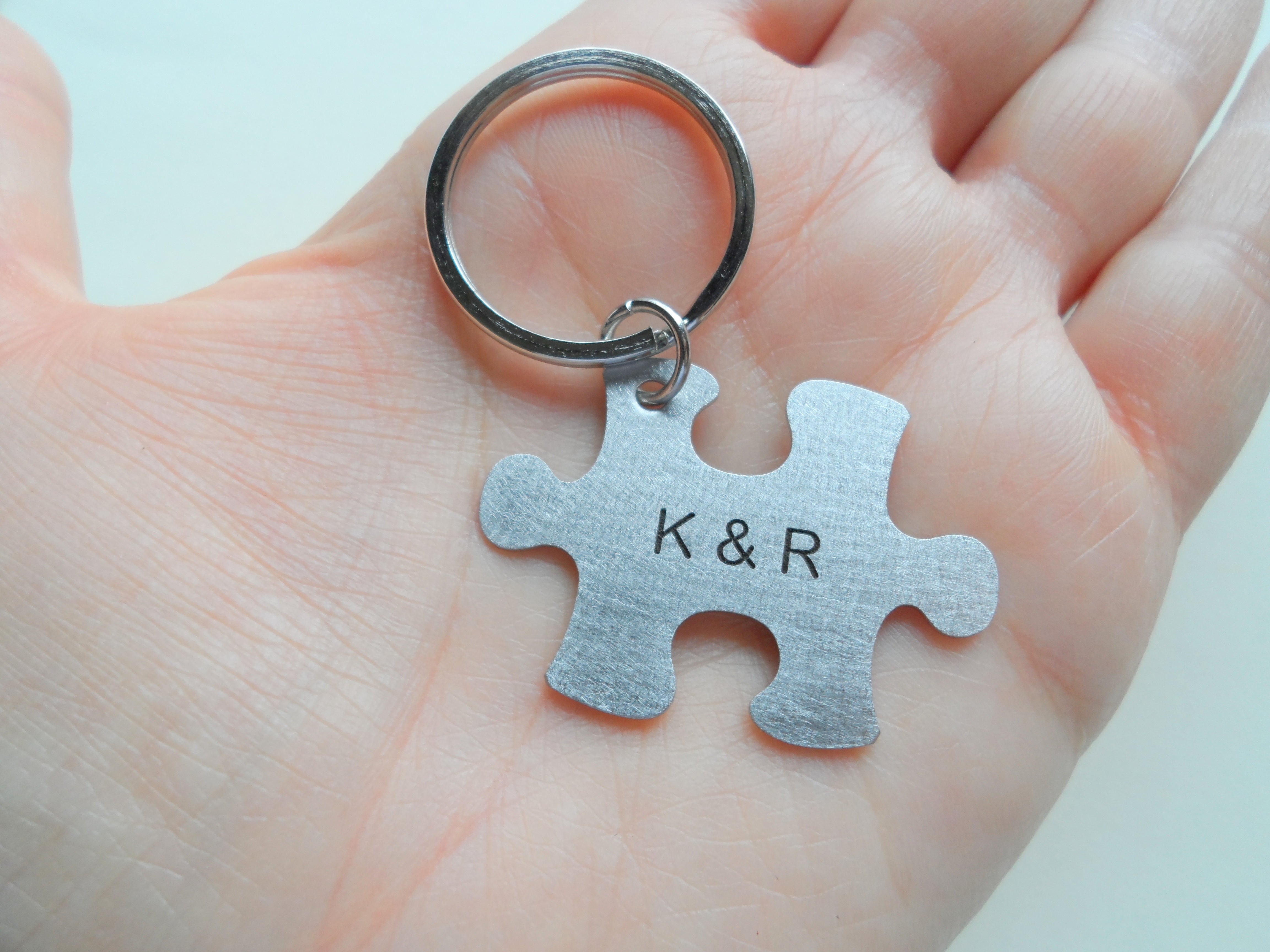 Couple on sale puzzle keychain