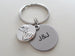Personalized Pinky Promise Charm Keychain With Engraved Disc Charm; Couple Keychain, Promise Gift