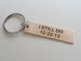 8 Year Anniversary Gift • Bronze Tag Keychain Engraved w/ "8 Years & Counting" by Jewelry Everyday