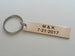 Personalized 8 Year Anniversary Gift • Bronze Tag Keychain Custom Engraved; Backside Options