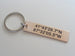 Bronze Tag Keychain Engraved with "2,922 Days, Happy 8th"; Handmade 8 Year Anniversary Couples Keychain, Personalized Option