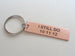Copper Tag Keychain Engraved with "2,555 Days, Happy 7th"; Handmade 7 Year Anniversary Couples Keychain