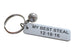 Personalized Basketball Charm Keychain with Custom Engraved on Aluminum Tag ; Couples Keychain Or Basketball Player Gift