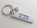 Anniversary Gift • Personalized Soccer "Scored" Engraved Aluminum Tag Keychain w/ Anniversary Date - With Backside Options
