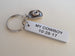 Custom Engraved Aluminum Tag Keychain with Cowboy Hat Charm Keychain; Couples Keychain