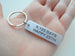 Aluminum Tag Keychain Engraved with "9,125 Days, Happy 25th"; 25 Year Anniversary Keychain
