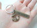 Bronze Anchor Keychain - You're The Anchor In My Life; Couples Keychain