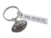 Football Ball Keychain and Steel Tag Custom Engraved, Football Keychain Gift