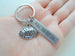 Football Ball Keychain and Steel Tag Custom Engraved, Football Keychain Gift