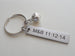 Soccer Ball Keychian and Steel Tag Engraved with "My MVP", Soccer Keychain Gift